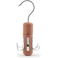 Hangerworld Percha para Cinturones Madera de Cedro Antipolilla 6 Ganchos de Metal Ahorra Espacio